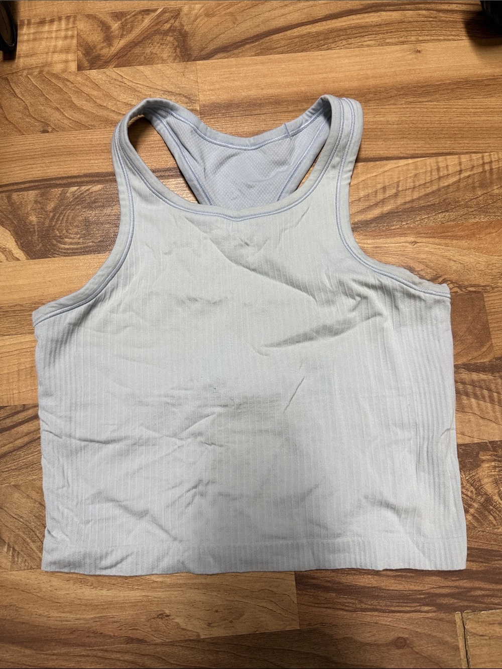 lululemon athletica Ribbed Racerback Crop Tank - Pale Gray